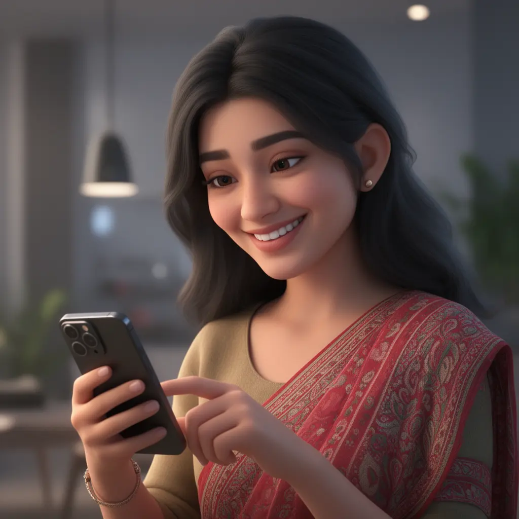 Smiling Bangladeshi woman enjoying mobile casino gameplay on the EX999 app with smooth graphics and user friendly design